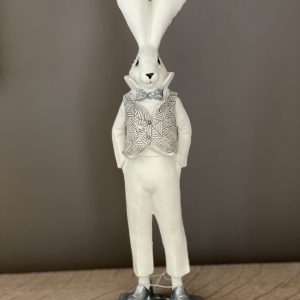 Lapin célibataire blanc argent